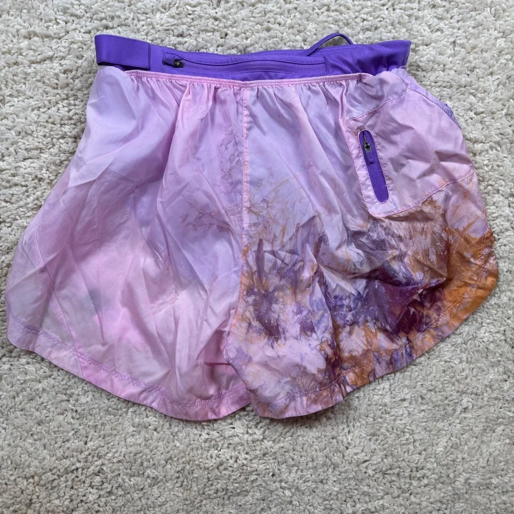 Nike Trail Running Shorts Womens Small Purple Pink Tie Dye Marble Athletic 3in - Picture 9 of 13